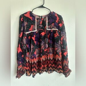 Vibrant Floral Flowy Blouse